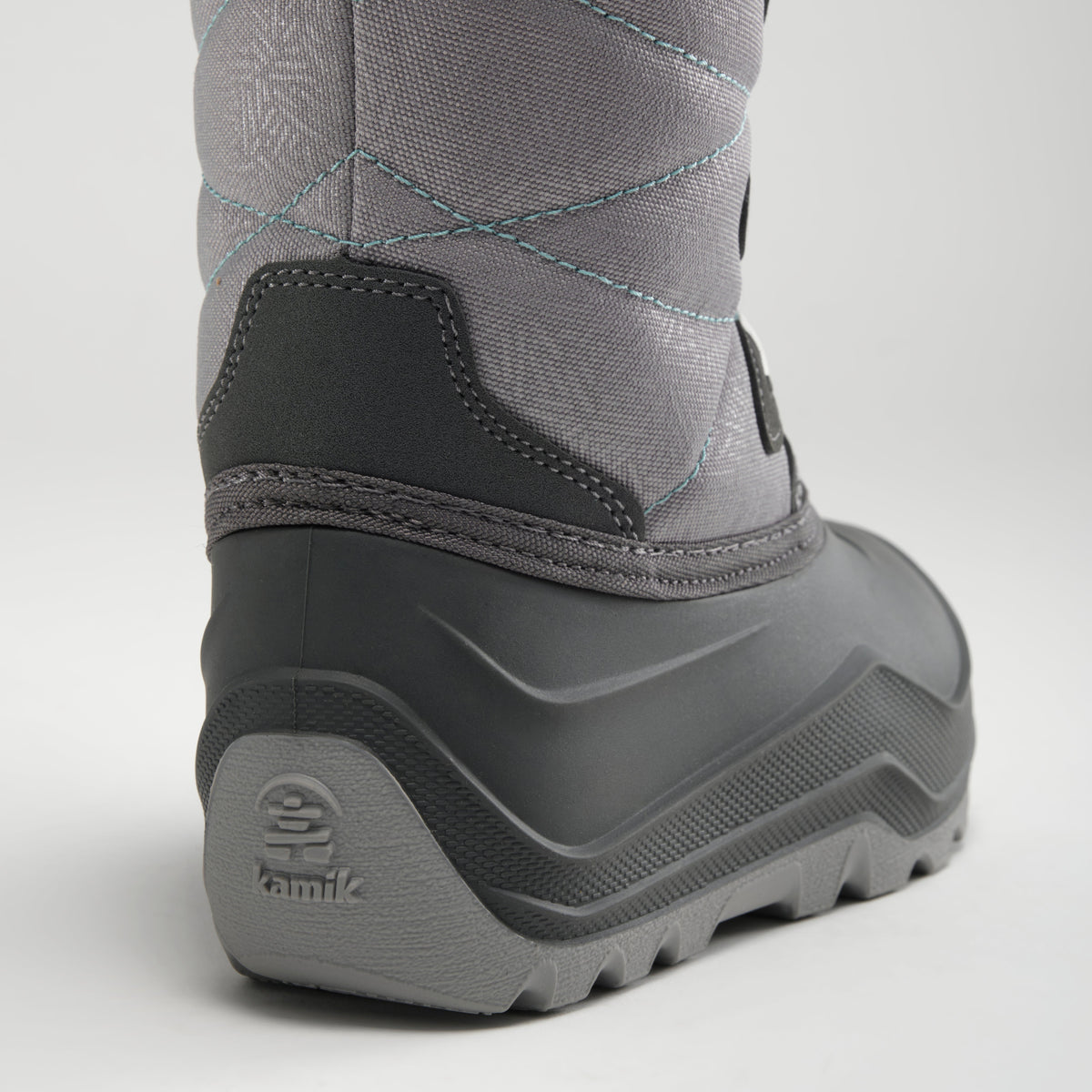 Charcoal : Snowangel Kids Winter Boots - Close-up Back View
