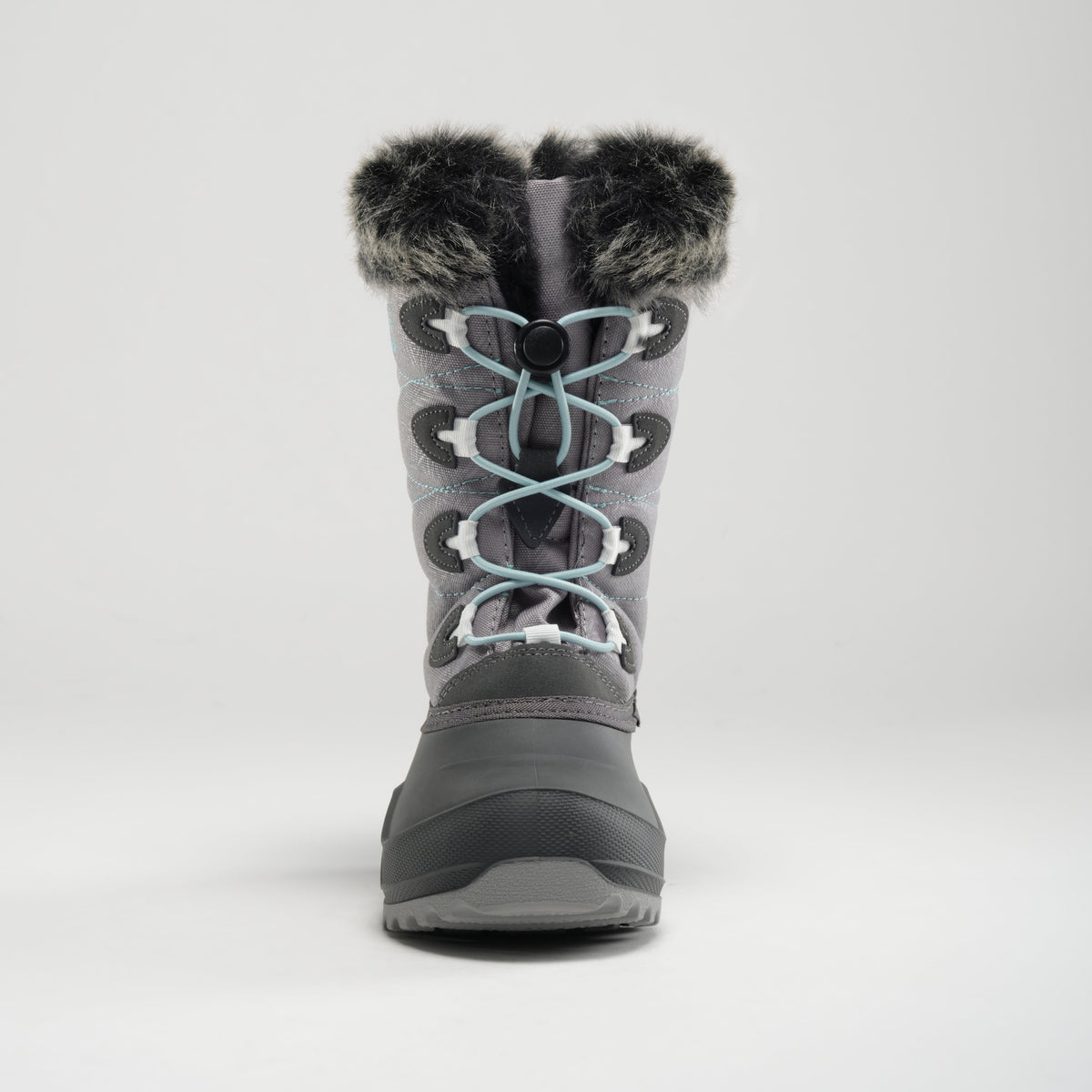 Charcoal : Snowangel Kids Winter Boots - Front View