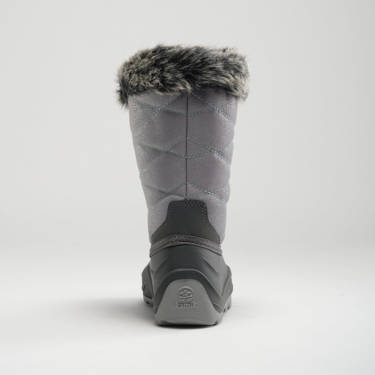 Charcoal : Snowangel Kids Winter Boots - Back View