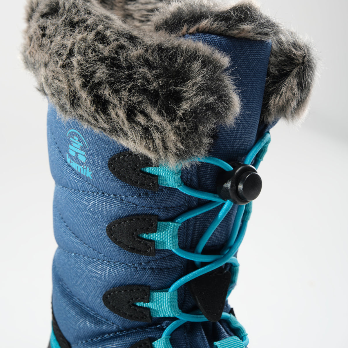 Navy : Snowangel Kids Winter Boots - Laces View