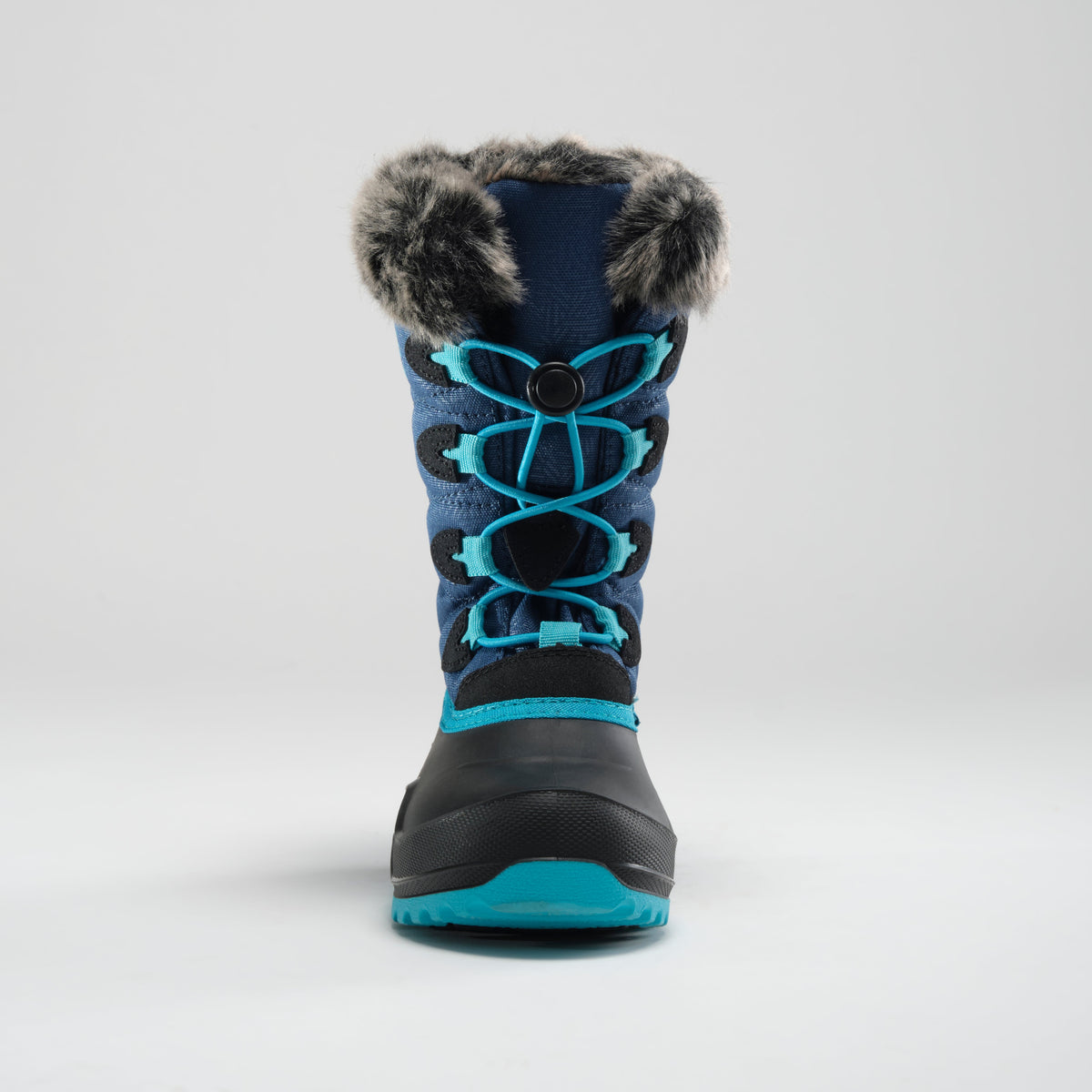Navy : Snowangel Kids Winter Boots - Front View