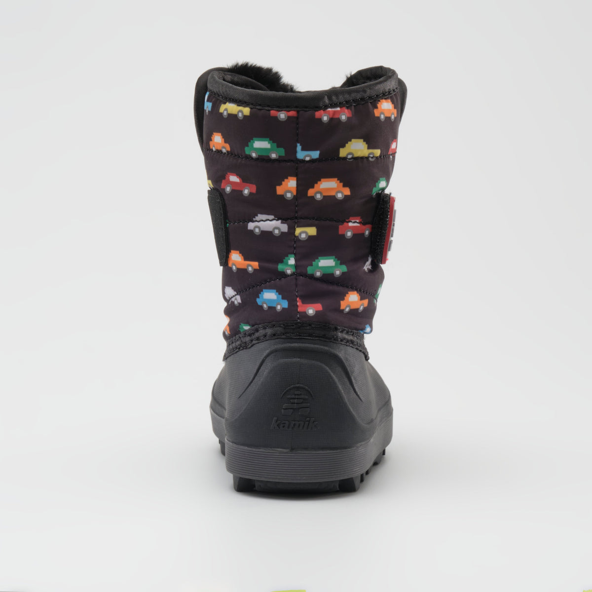 Black : Snowbug 7 Print Toddlers Winter Boots - Back View