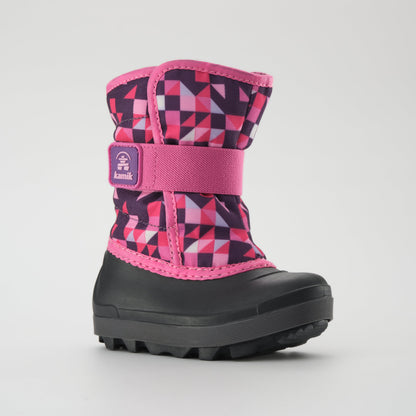 Purple-Pink : Snowbug 7 Print Toddlers Winter Boots - Main View
