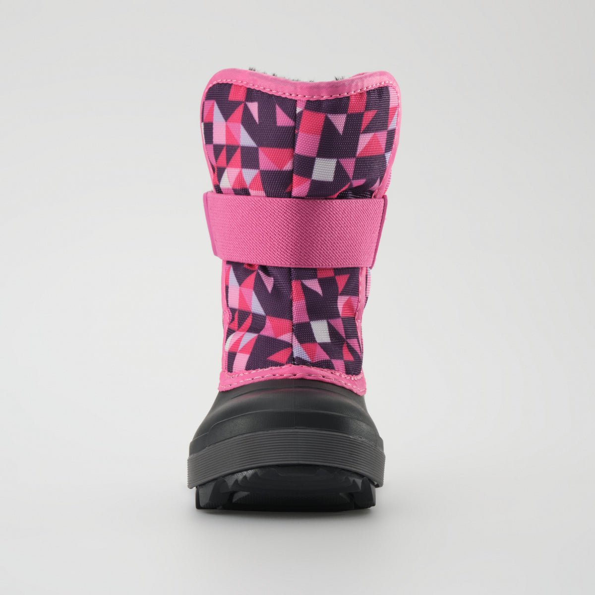 Purple-Pink : Snowbug 7 Print Toddlers Winter Boots - Front View