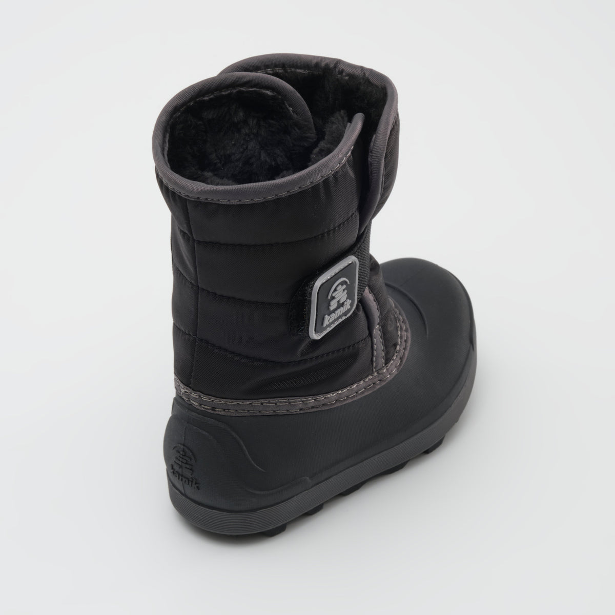 Black : Snowbug 7 Kids Winter Boots - Three-Quarter Back View