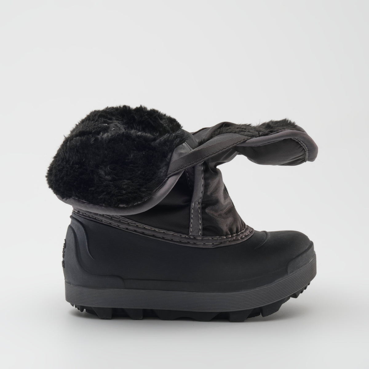 Black : Snowbug 7 Kids Winter Boots - Open Side View