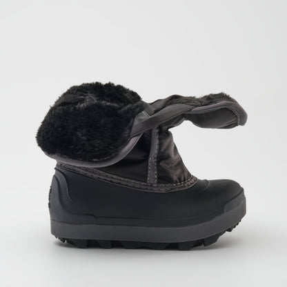 Black : Snowbug 7 Kids Winter Boots - Open Side View
