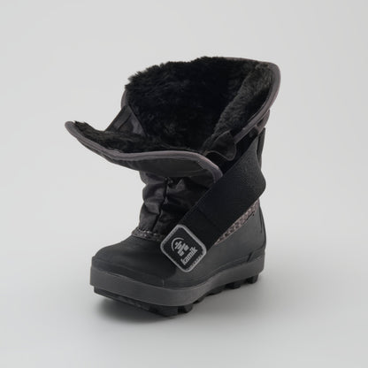 Black : Snowbug 7 Kids Winter Boots - Three-Quarter Open View