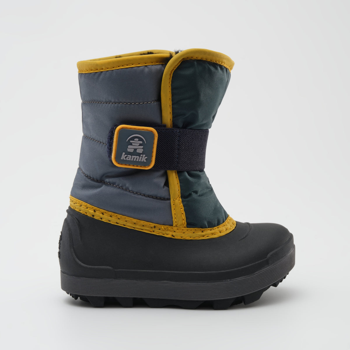 Charcoal : Snowbug 7 Kids Winter Boots - Side View