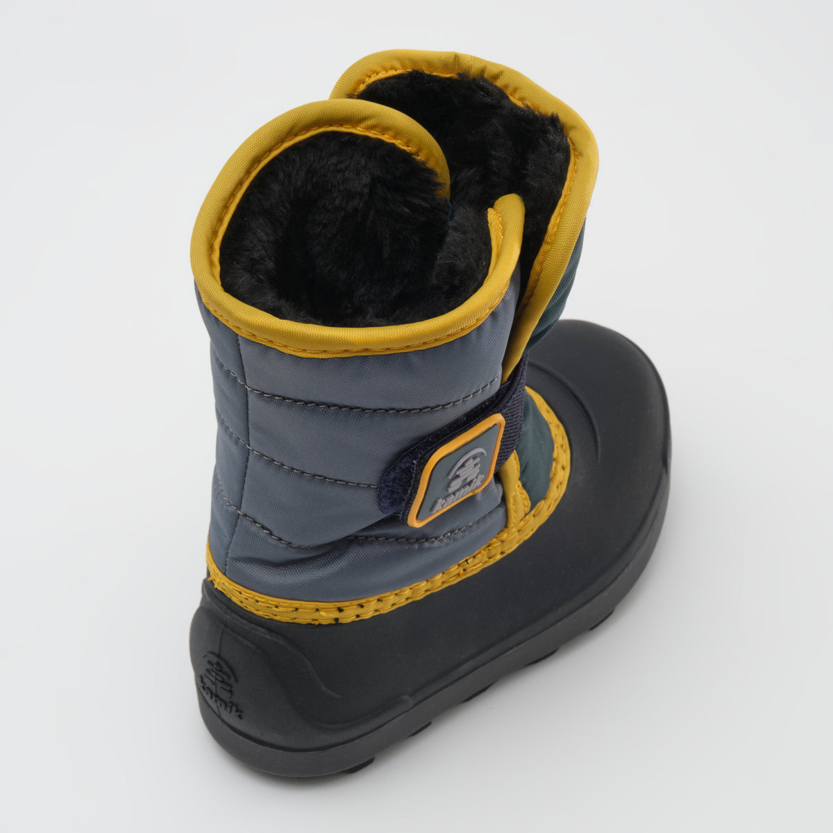 Charcoal : Snowbug 7 Kids Winter Boots - Three-Quarter Back View