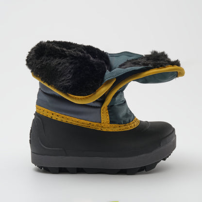 Charcoal : Snowbug 7 Kids Winter Boots - Open Side View