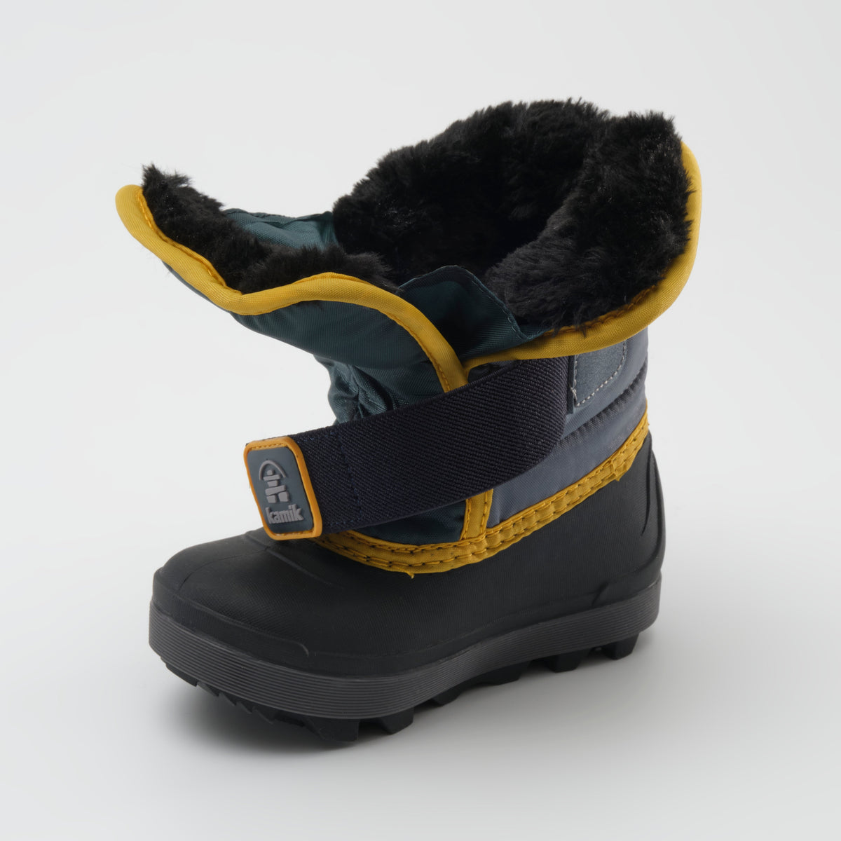Charcoal : Snowbug 7 Kids Winter Boots - Open Three-Quarter View