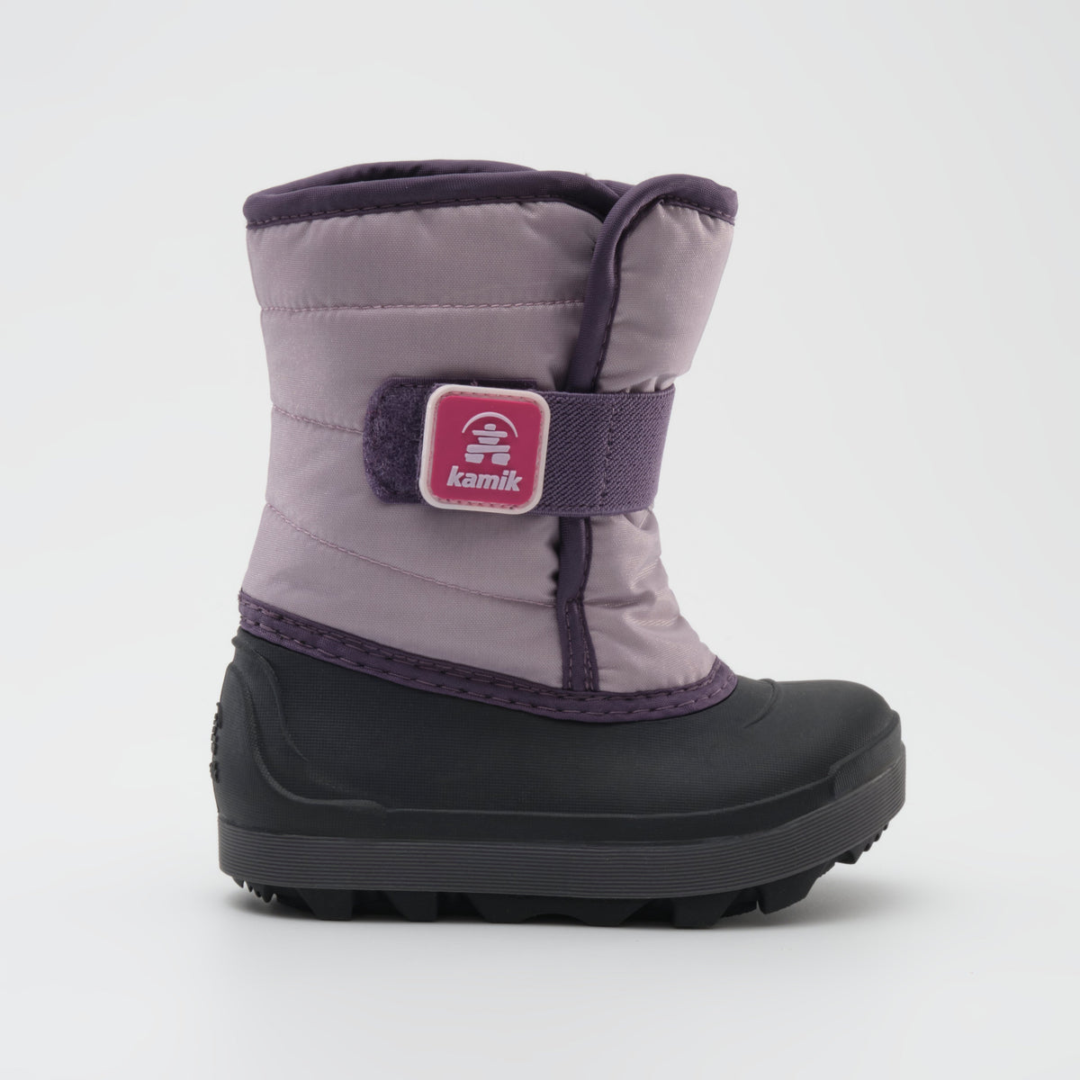 Lilac : Snowbug 7 Kids Winter Boots - Side View