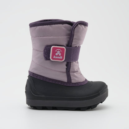 Lilac : Snowbug 7 Kids Winter Boots - Side View
