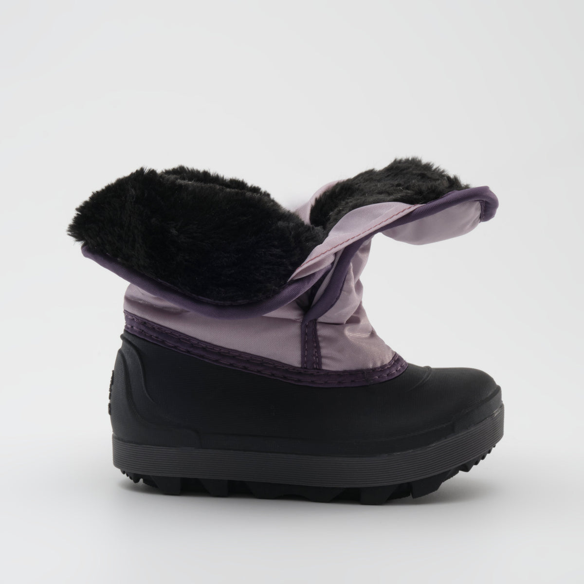Lilac : Snowbug 7 Kids Winter Boots - Open Side View