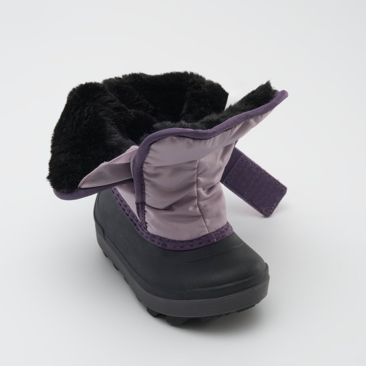 Lilac : Snowbug 7 Kids Winter Boots - Open Three-Quarter View