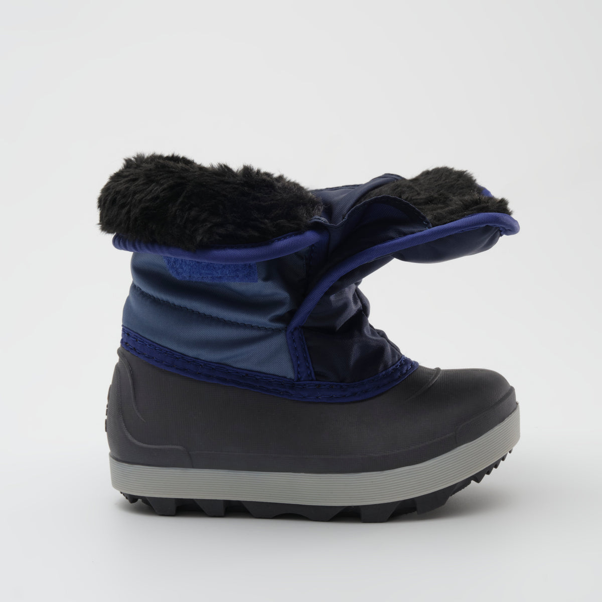Navy Blue : Snowbug 7 Kids Winter Boots - Open Side View