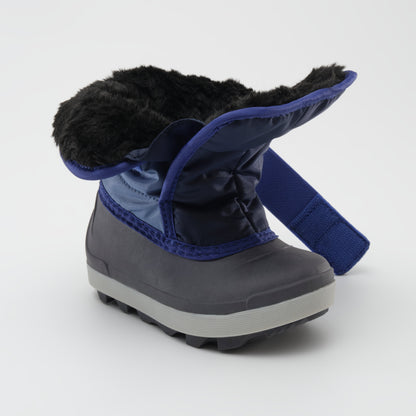 Navy Blue : Snowbug 7 Kids Winter Boots - Open Three-Quarter View