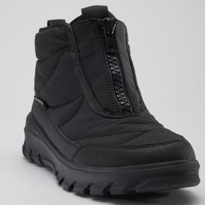 Black : Snowdon Low Wide Women's Winter Boots - Three-Quarter Front View