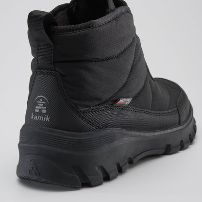 Black : Snowdon Low Women's Winter Boots - Three-Quarter Back View
