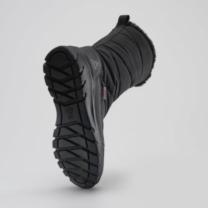 Black : Snowdon Zip Wide Women's Winter Boots - Outsole View