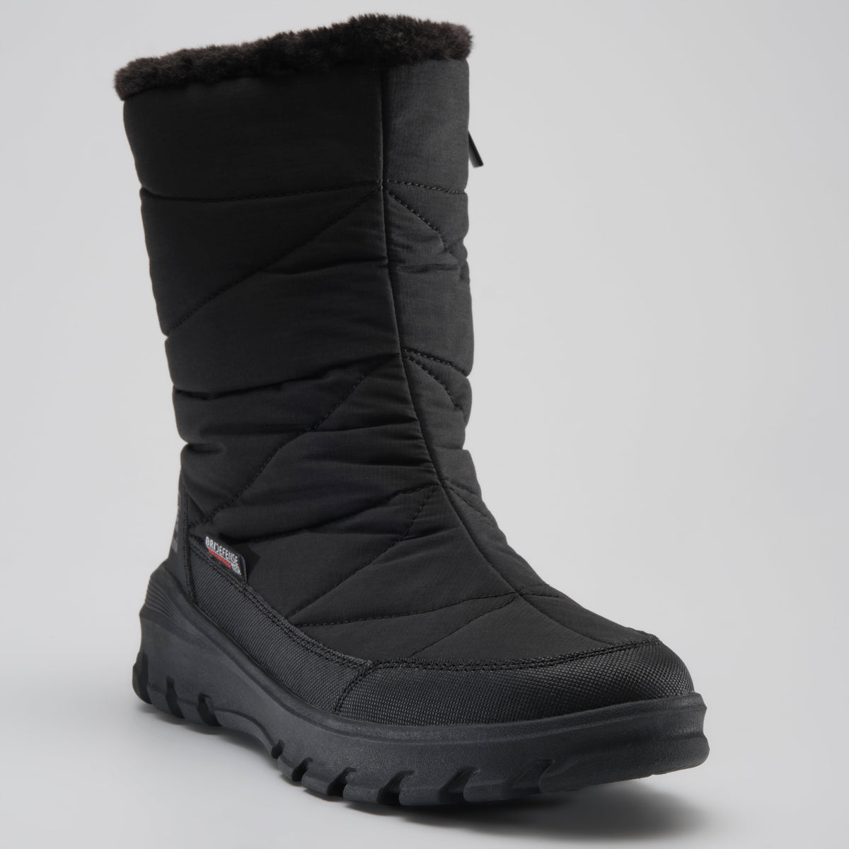 Black : Snowdon Zip Women's Winter Boots - Three-Quater Front View