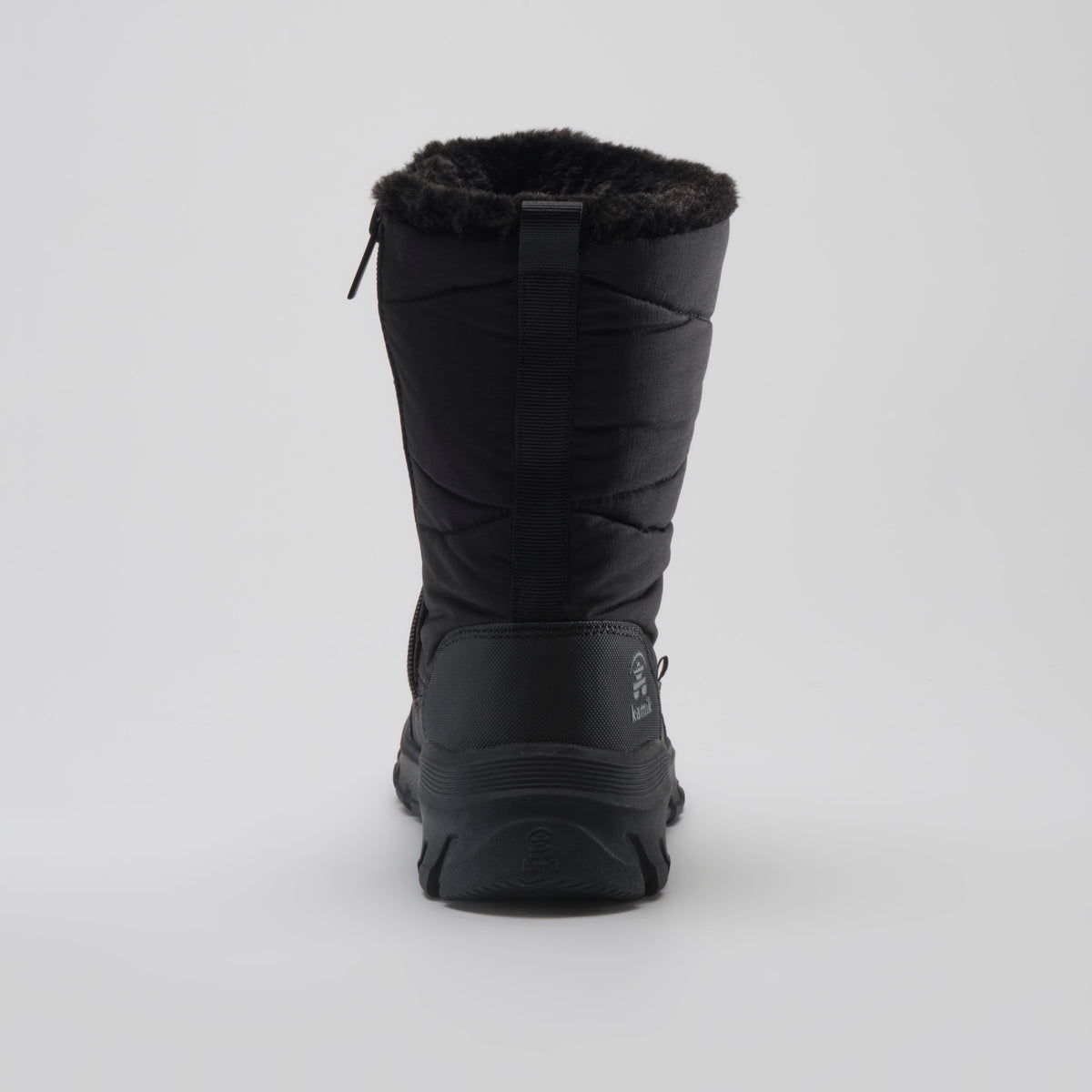 Black : Snowdon Zip Women's Winter Boots - Back View