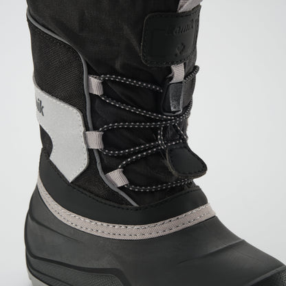 Black : Snowfall P 3 Kids Winter Boots - Laces View