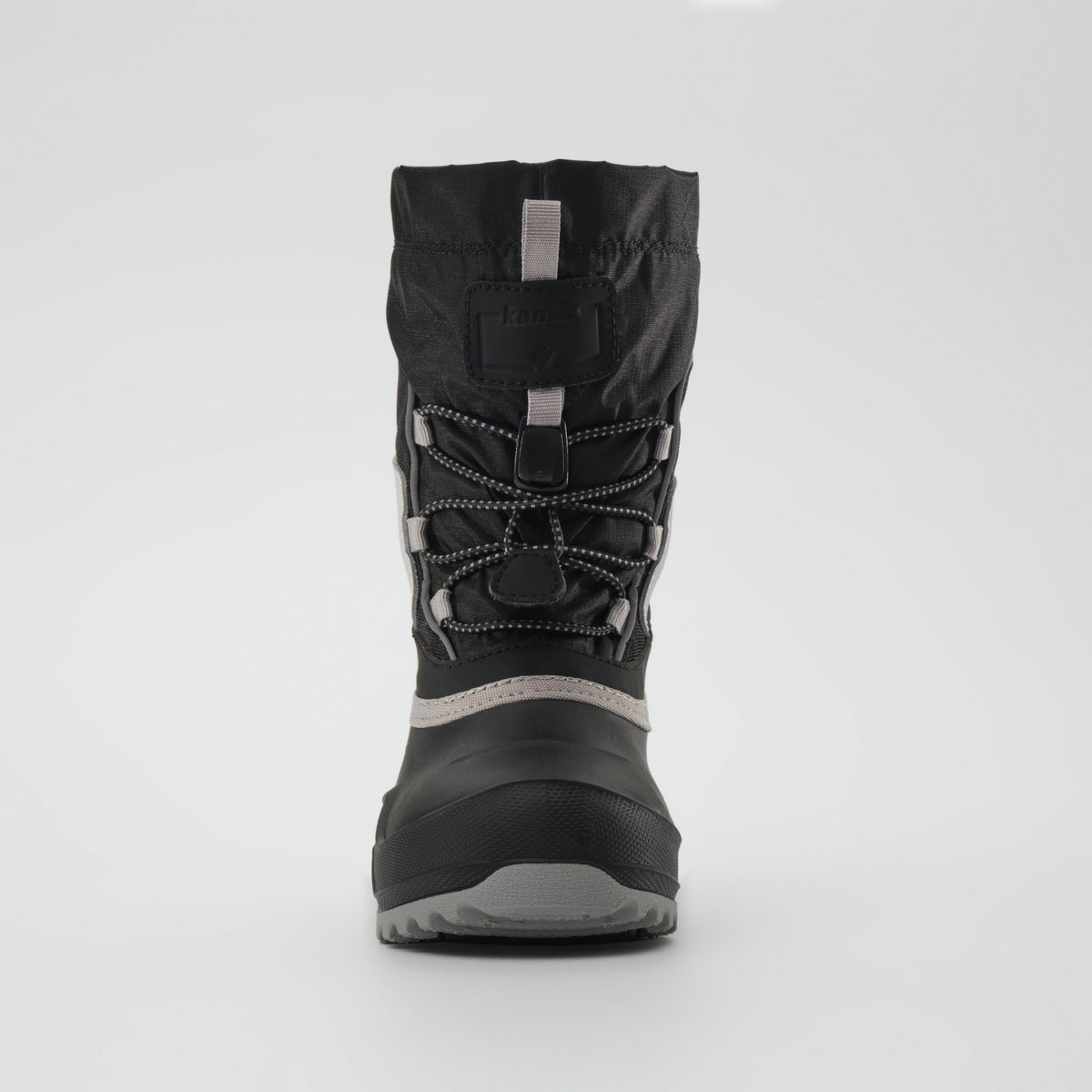 Black : Snowfall P 3 Kids Winter Boots - Front View