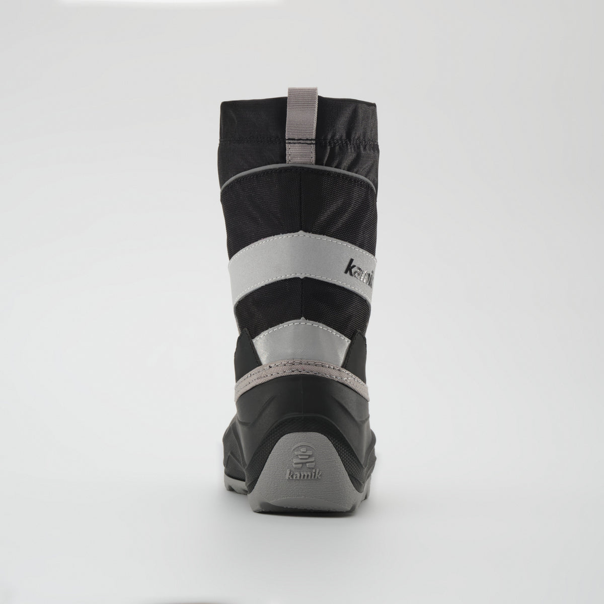 Black : Snowfall P 3 Kids Winter Boots - Back View