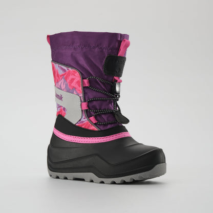 Purple-Pink : Snowfall P 3 Kids Winter Boots - Main View