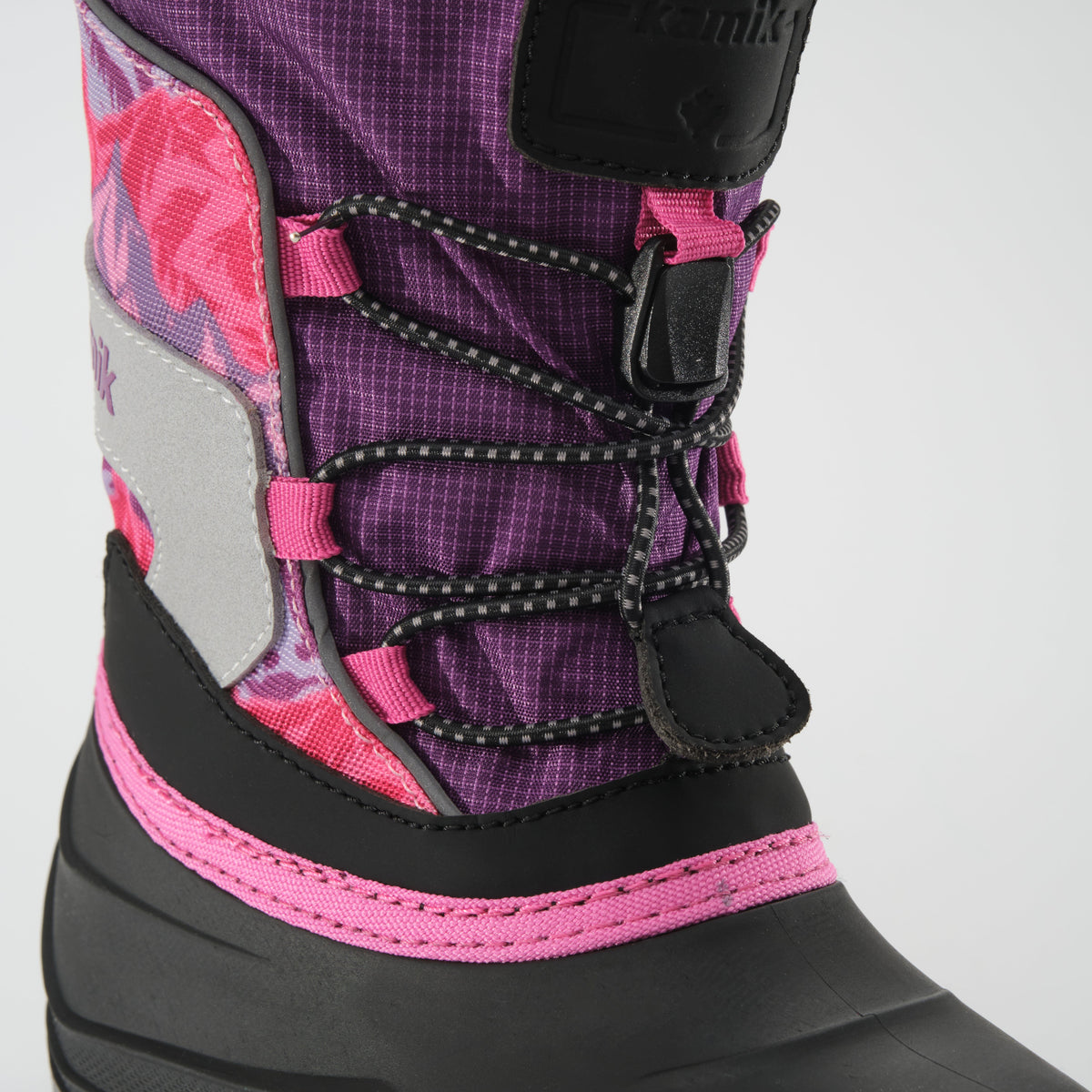 Purple-Pink : Snowfall P 3 Kids Winter Boots - Laces View