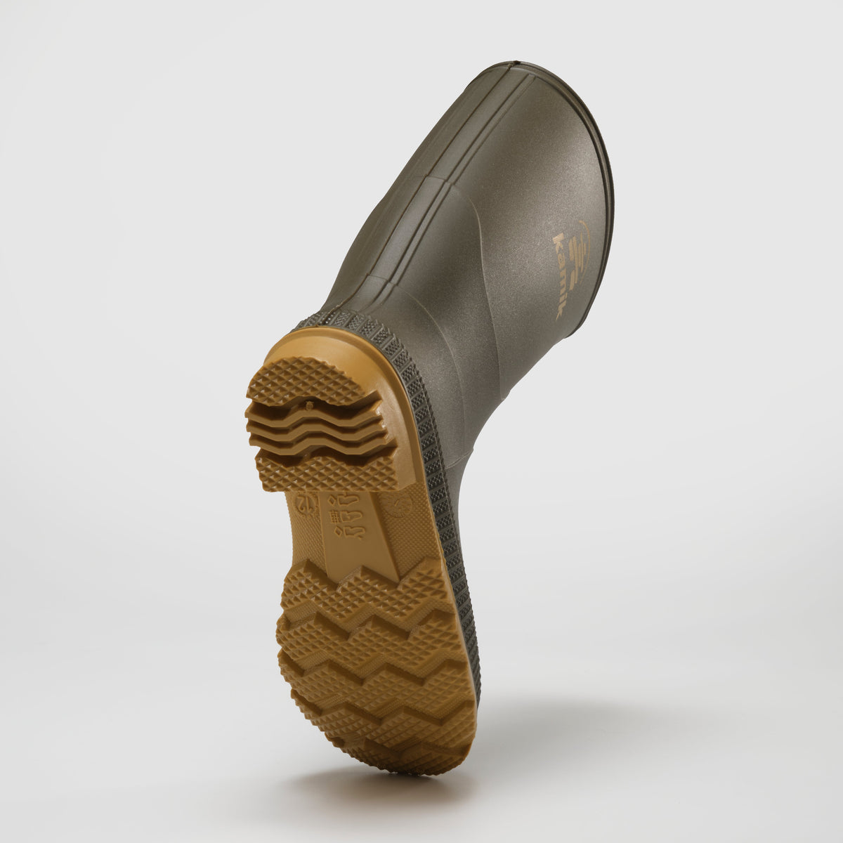 Olive : Stomp Kids' Rain Boots - Outsole View