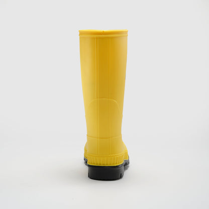 Yellow-Black : Stomp Kids' Rain Boots - Back View