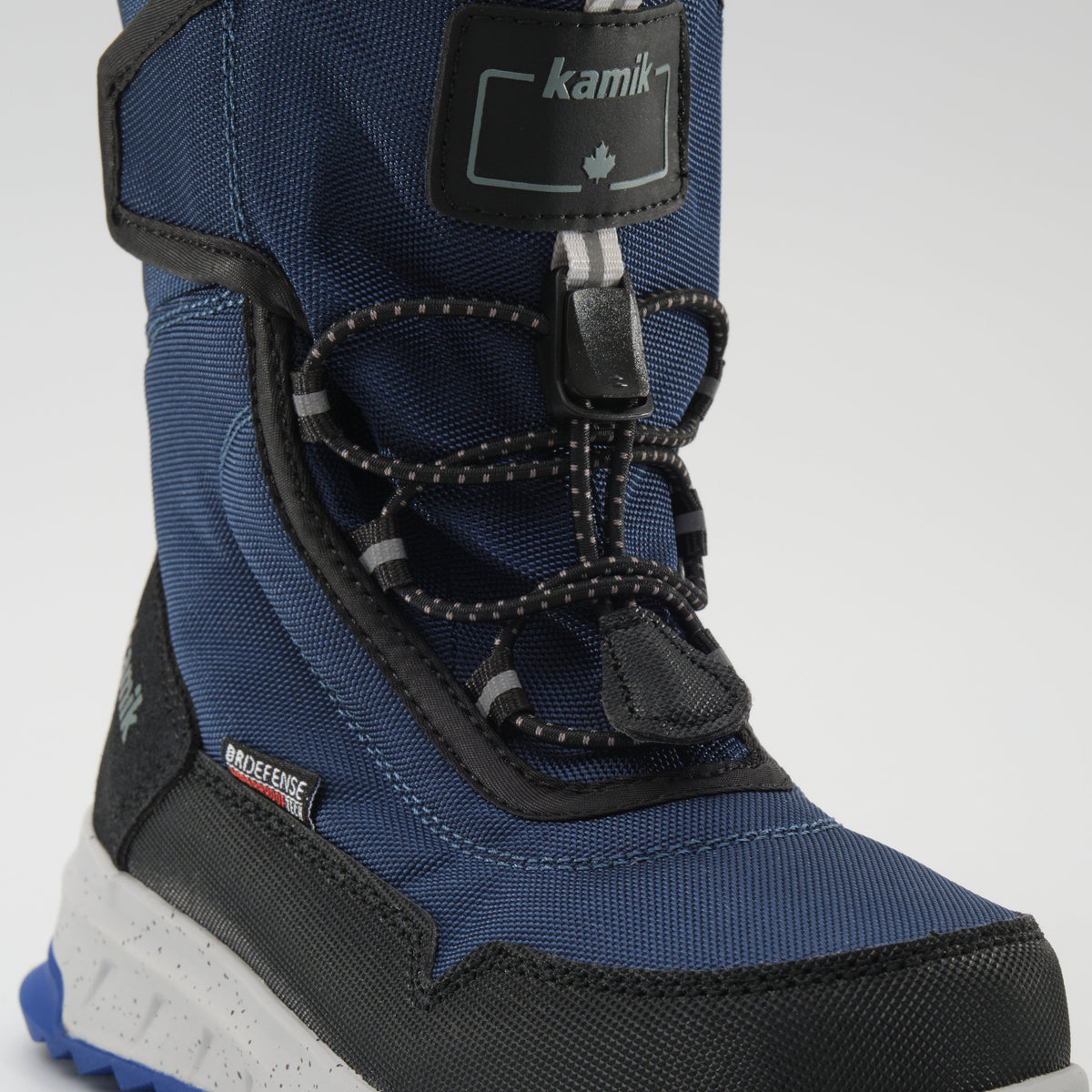 Navy : Stormex EZ Kids Winter Boots - Laces View