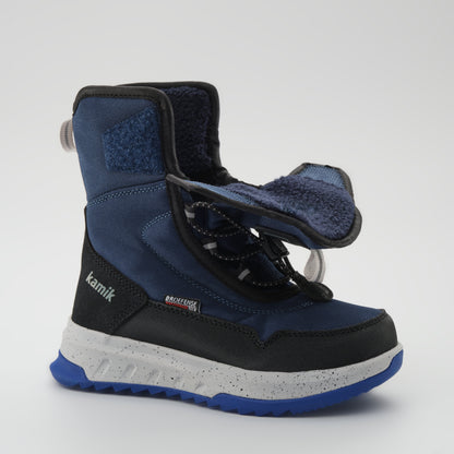 Navy : Stormex EZ Kids Winter Boots - EZ-ON-OFF View