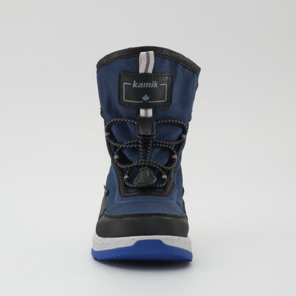 Navy : Stormex EZ Kids Winter Boots - Front View