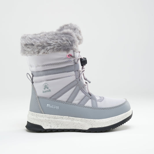 Light Gray : Stormy F Kids Winter Boots - Side View