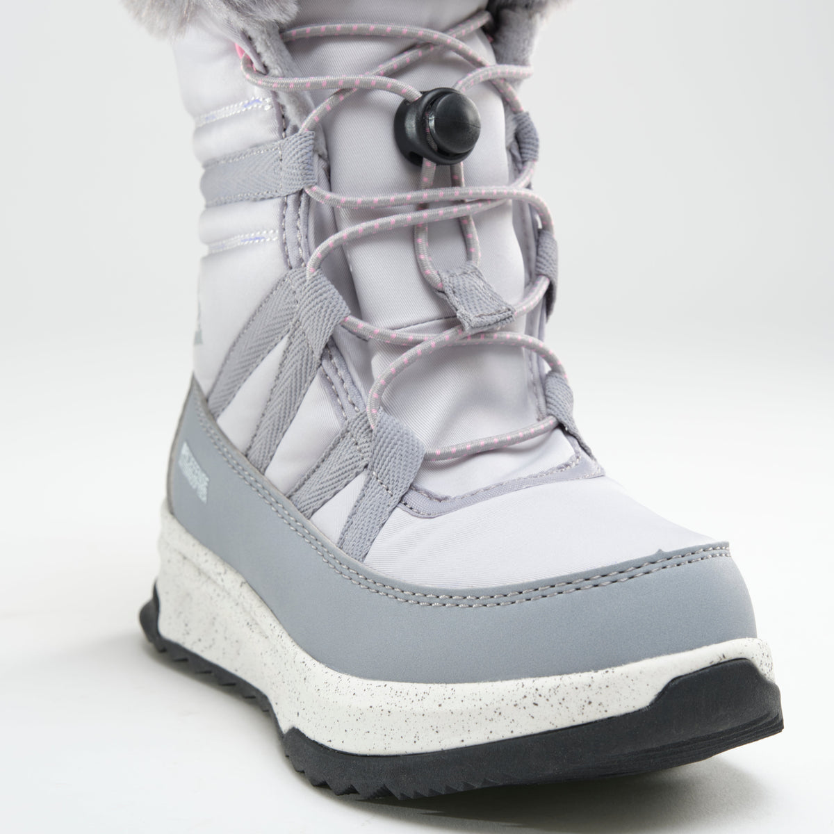 Light Gray : Stormy F Kids Winter Boots - Laces View