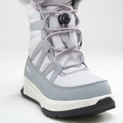 Light Gray : Stormy F Kids Winter Boots - Laces View