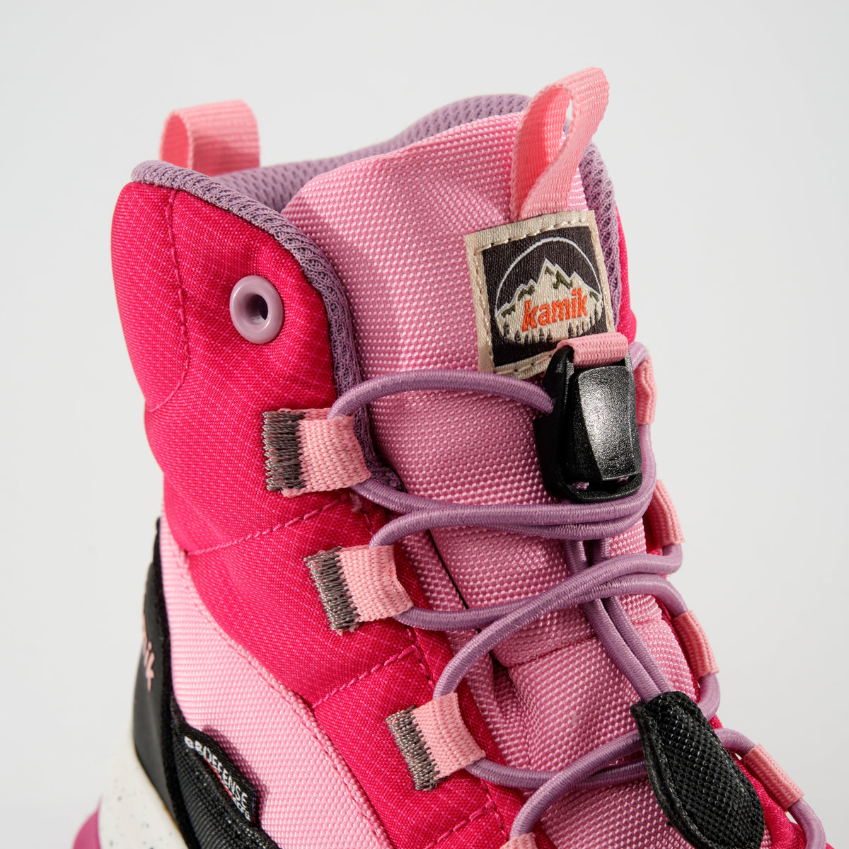 Magenta : Stormy Mid 2 Kids Winter Boots - Laces View