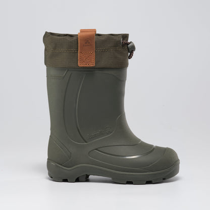 Khaki : Tundra Jr Kids Winter Boots - Side View