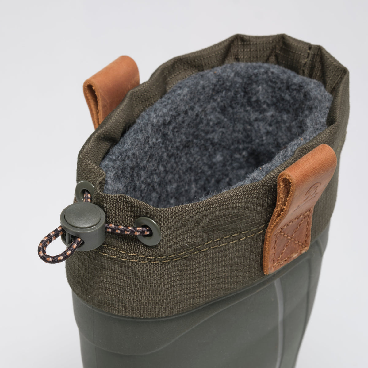 Khaki : Tundra Jr Kids Winter Boots - Inside View