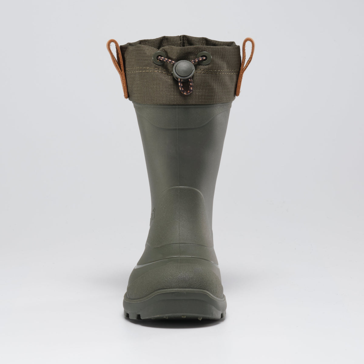 Khaki : Tundra Jr Kids Winter Boots - Front View