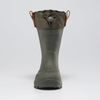 Khaki : Tundra Jr Kids Winter Boots - Front View