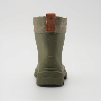 Moss Green : Tundra Mid Men's Winter Boots - Back View