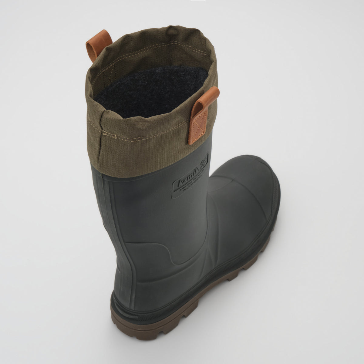 Khaki-Brown : Tundra Men's Winter Boots - Three-Quarter Back View