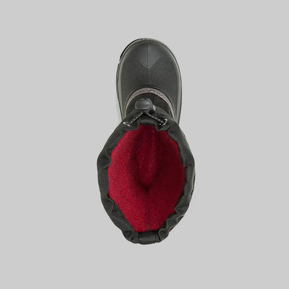 Black-Charcoal : Waterbug 5 Kids Winter Boots - Top View