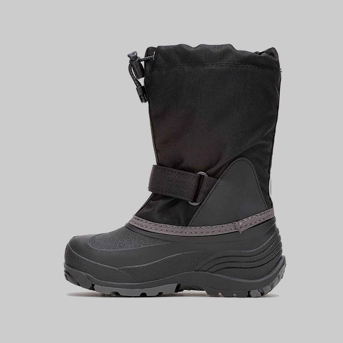 Black-Charcoal : Waterbug 5 Kids Winter Boots - Left Side View