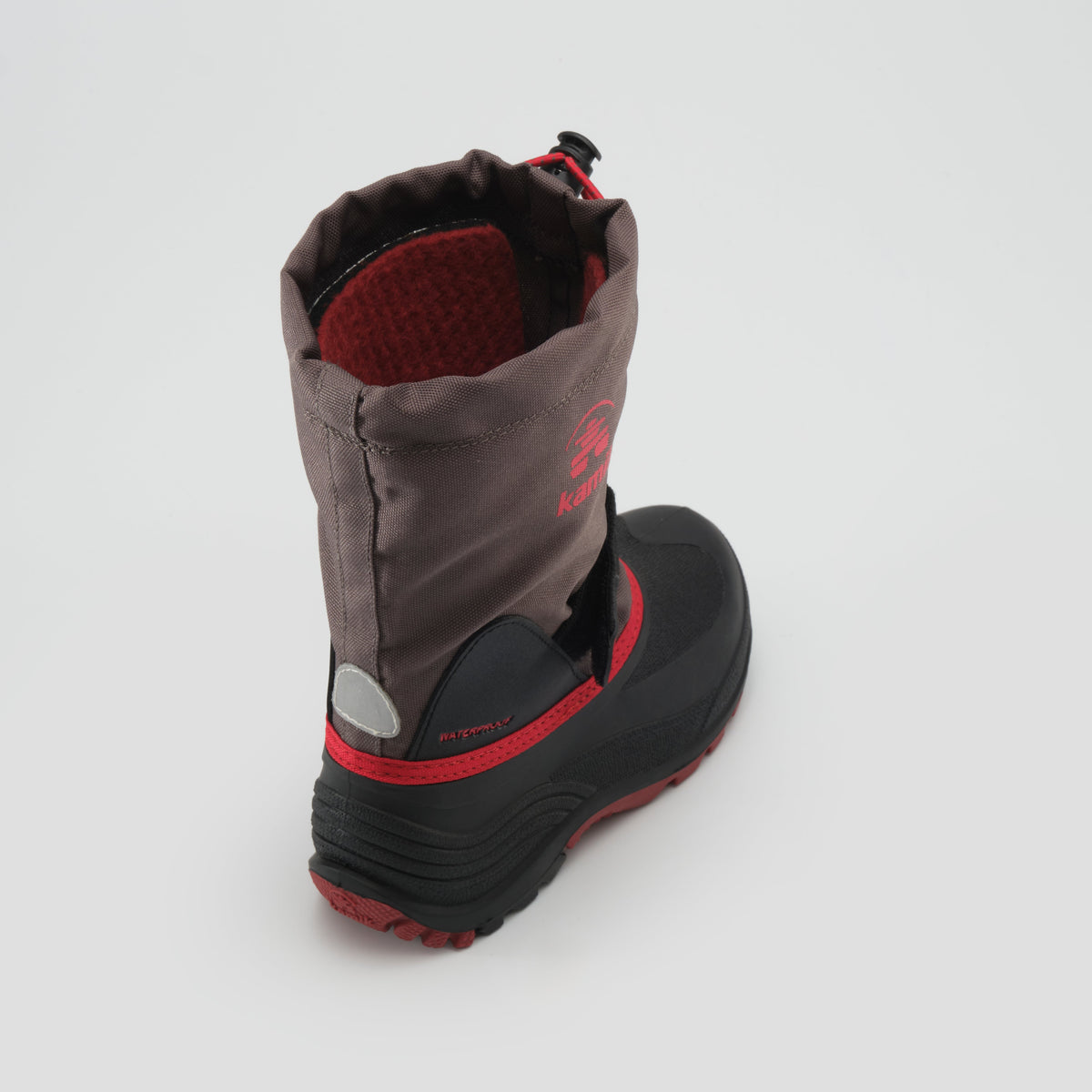 Charcoal : Waterbug 5 Kids Winter Boots - Three-Quarter Back View